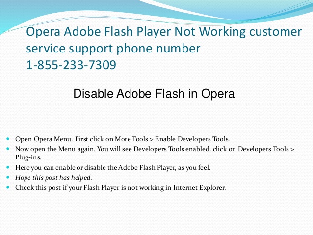 Adobe Flash Player Is Not Working